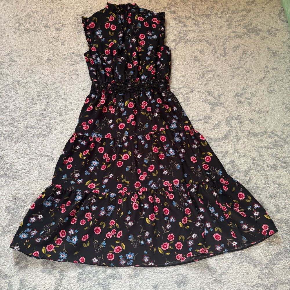 Kate Spade Floral Bloom Smocked Waist Dress